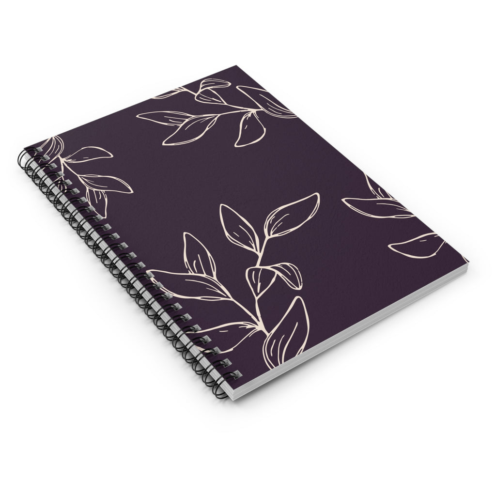Floral Vine Spiral Notebook — Ruled Journal for Notes & Planning