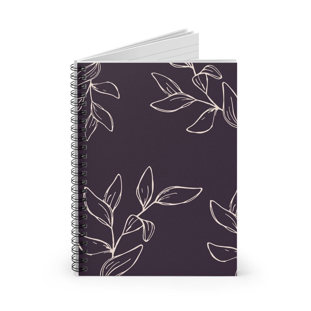 Floral Vine Spiral Notebook — Ruled Journal for Notes & Planning