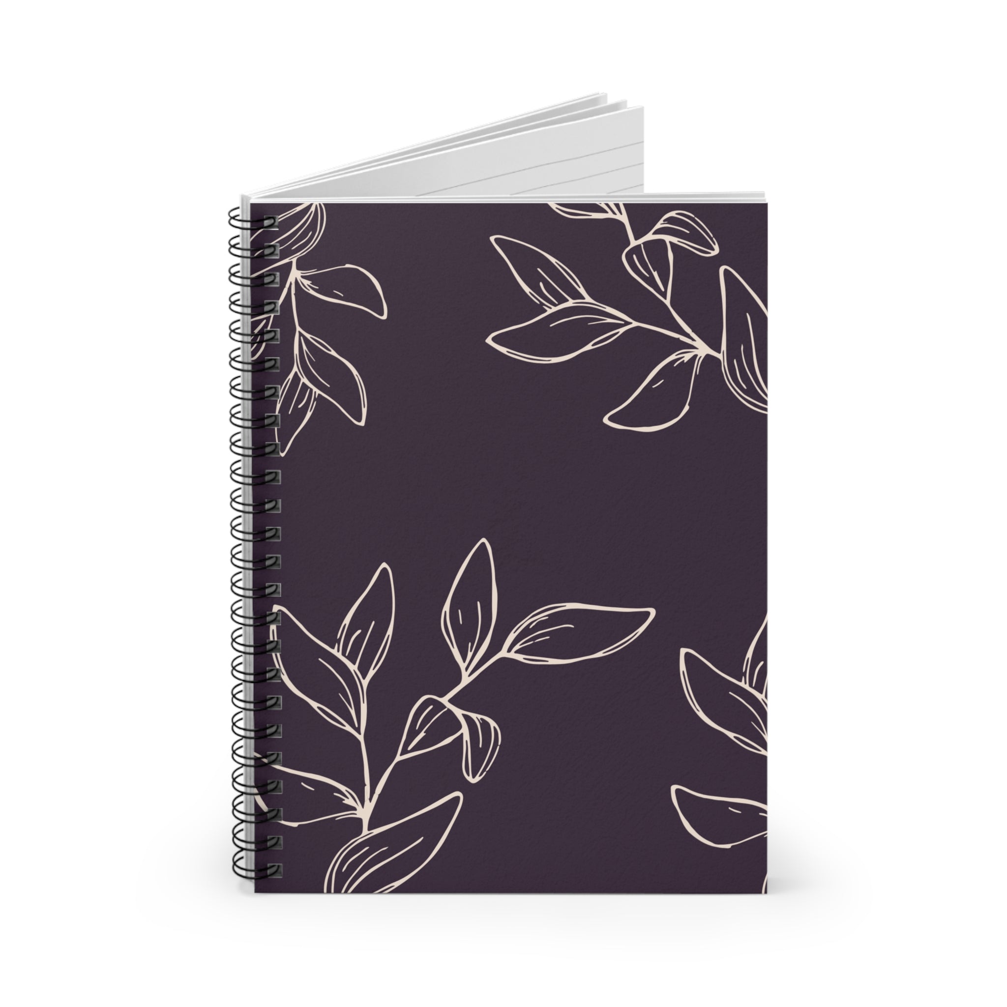 Floral Vine Spiral Notebook — Ruled Journal for Notes & Planning