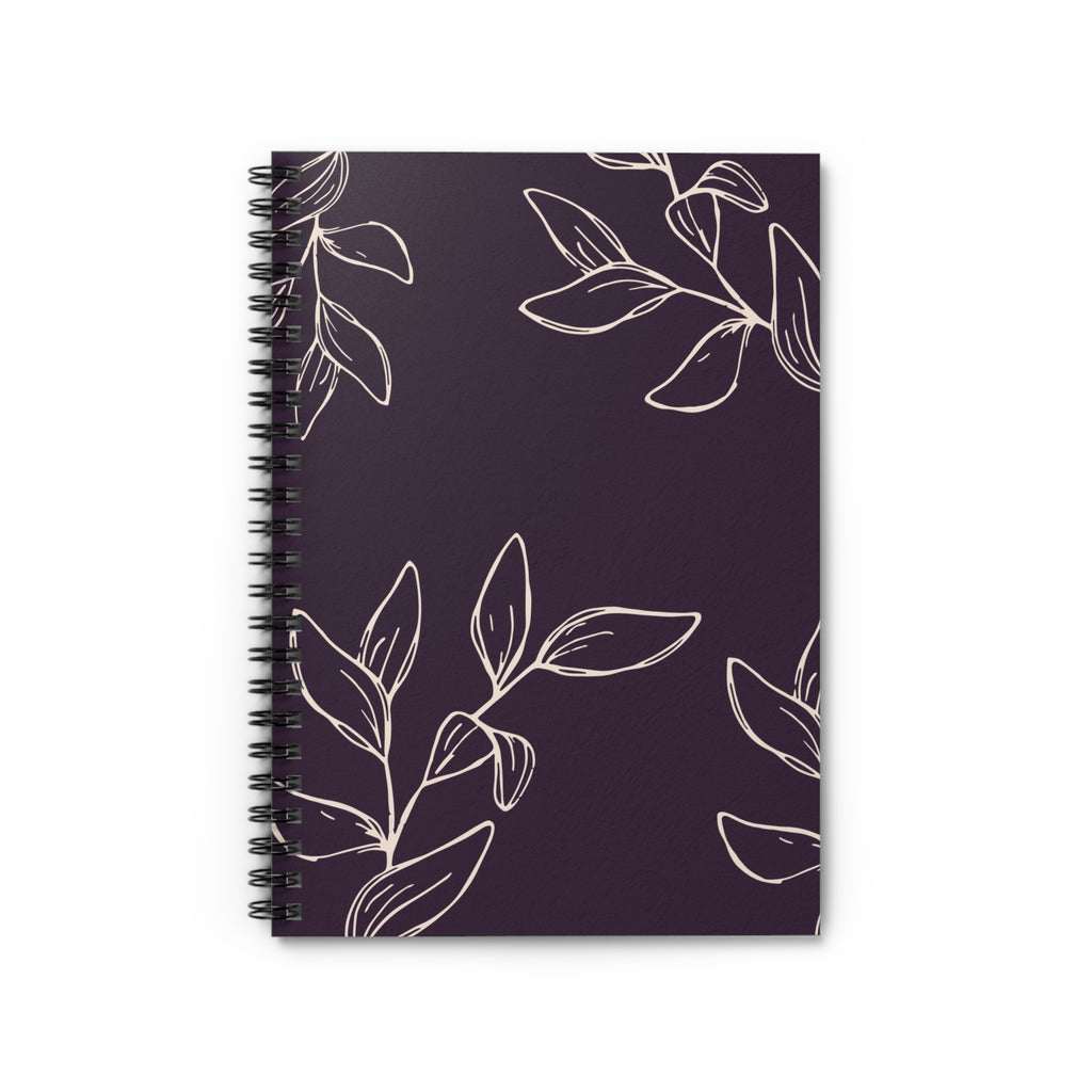 Floral Vine Spiral Notebook — Ruled Journal for Notes & Planning